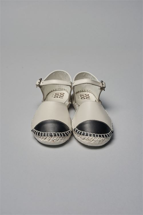 SCARPA BICOLORE PANNA/NERO