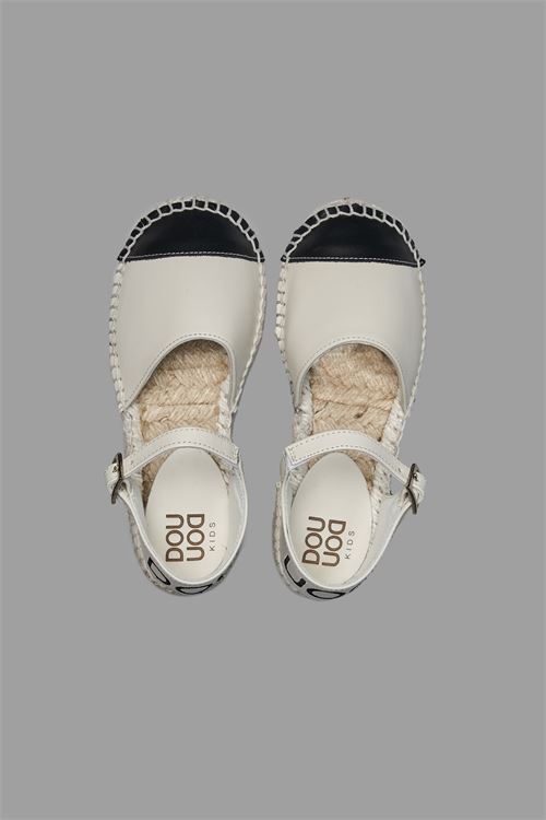 SCARPA BICOLORE PANNA/NERO