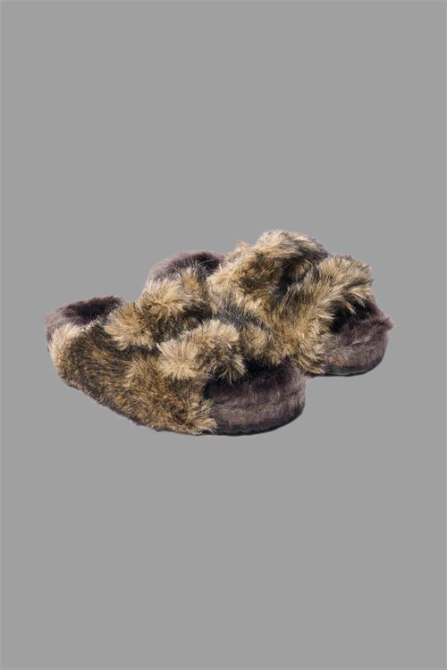 FUR SLIPPERS BEIGE  SFUMATO
