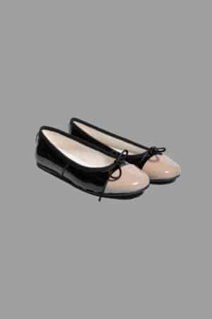 BALLERINA NAPLAK NERO/BEIGE