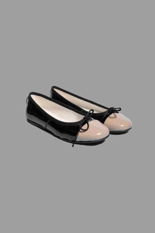 BALLERINA NAPLAK NERO/BEIGE
