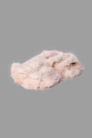 CIABATTONA PELLICCIA BEIGE MELANGE