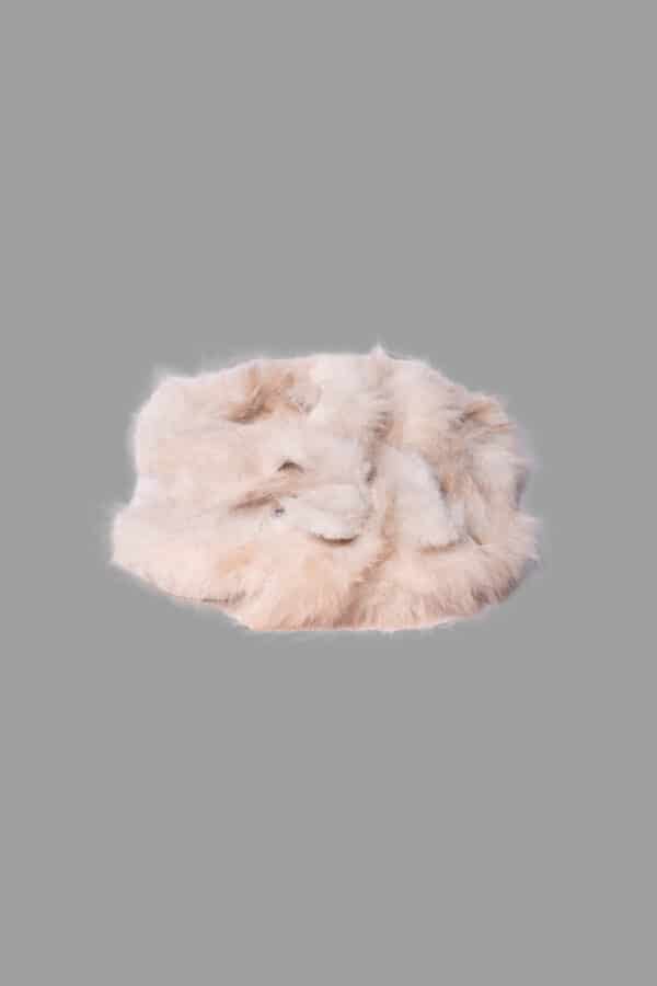 CIABATTONA PELLICCIA BEIGE MELANGE - immagine 2