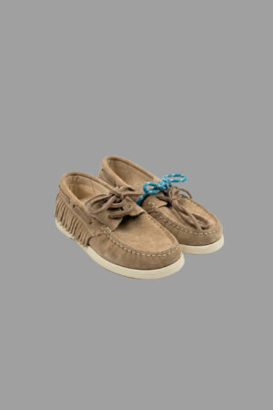 MOCASSINO FRANGE SUEDE TAUPE